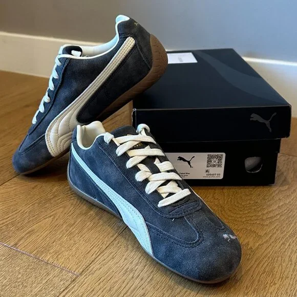 PUMA Women’s Speedcat Faded Sneakers (Cast Iron/Alpine Snow) - Picture 9 of 16